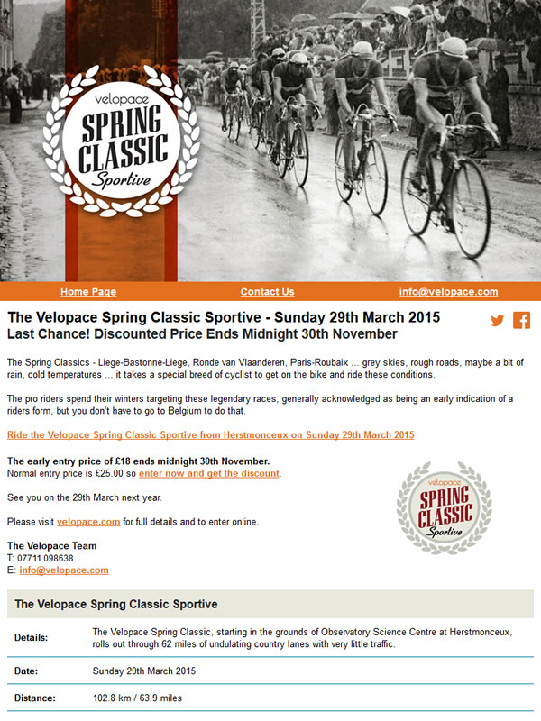 Cycle Event Email Campaign